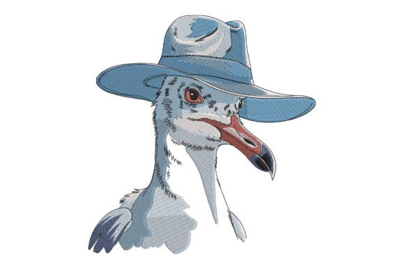 Bird with Blue Hat: A Cheerful Embroidery Design Review