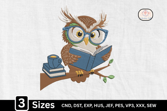 Cute Owl Reading Book, Book Lover