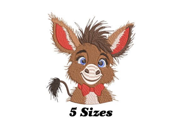 Donkey with a Colorful Bow Tie
