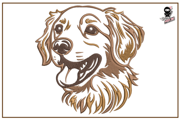Golden Retriever Portrait: A Warm, Trustworthy Embroidery Design for Meaningful Gifts