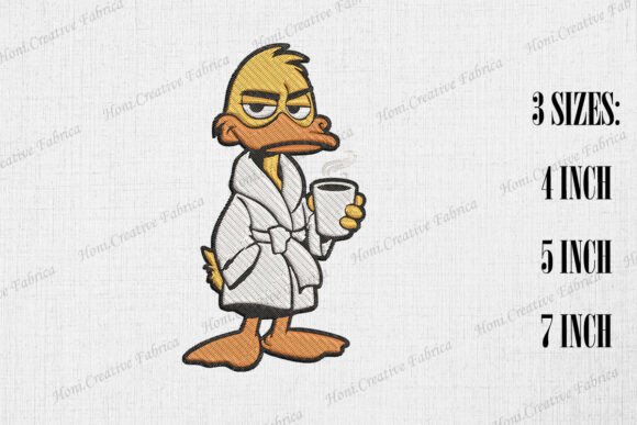 Grumpy Duck in Bathrobe