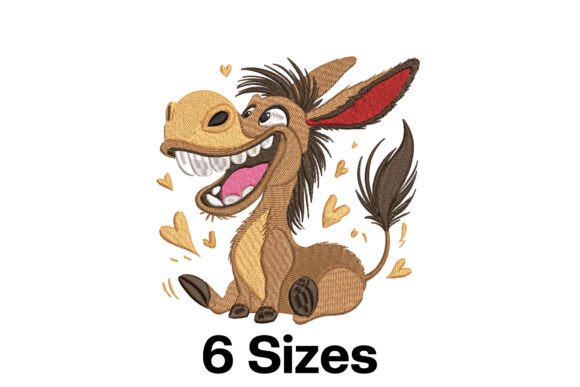 Happy Donkey with Hearts