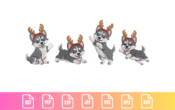 Husky Christmas Puppies