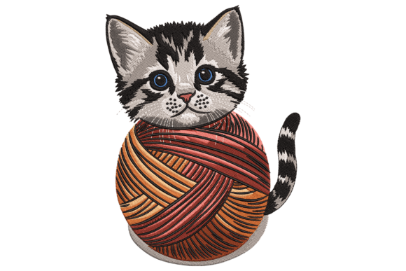 Kitten in a Yarn Ball