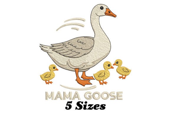 Mama Goose Embroidery Design
