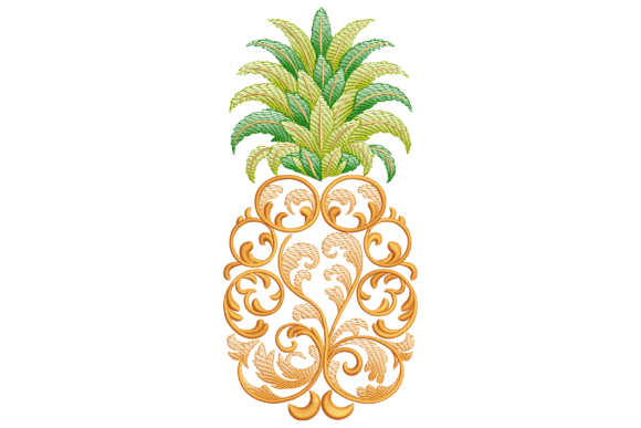 Ornamental Pineapple: A Playful, Polished Embroidery Staple