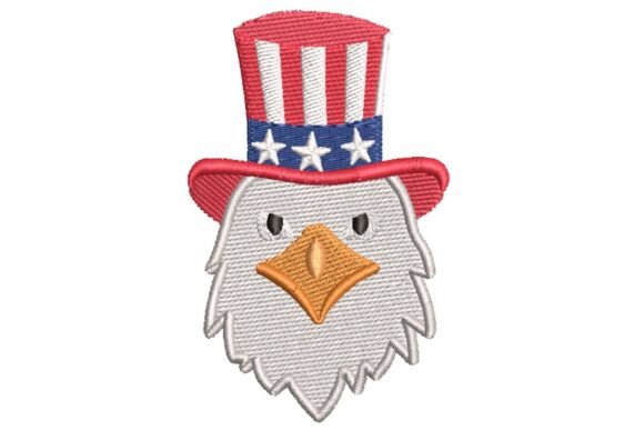 Patriotic Eagle with Uncle Sam Hat