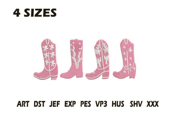 Pink Cowgirl Boots Set