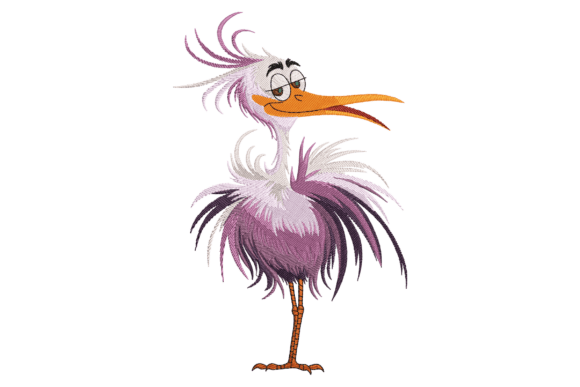 Purple Bird: A Charming Embroidery Design for Meaningful Gifts