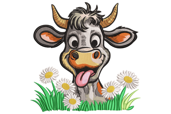 Silly Cow with Daisies